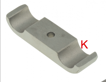 K - Motorbock-Klammer Aluminium - 1 Schraube