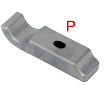 P - Hintere Motorbock-Klammer Aluminium Ø 28 mm für Mini und Micro - 1 Schraube
