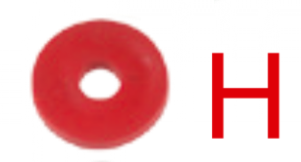 H - Gummischeibe für Bodenplatte in rot